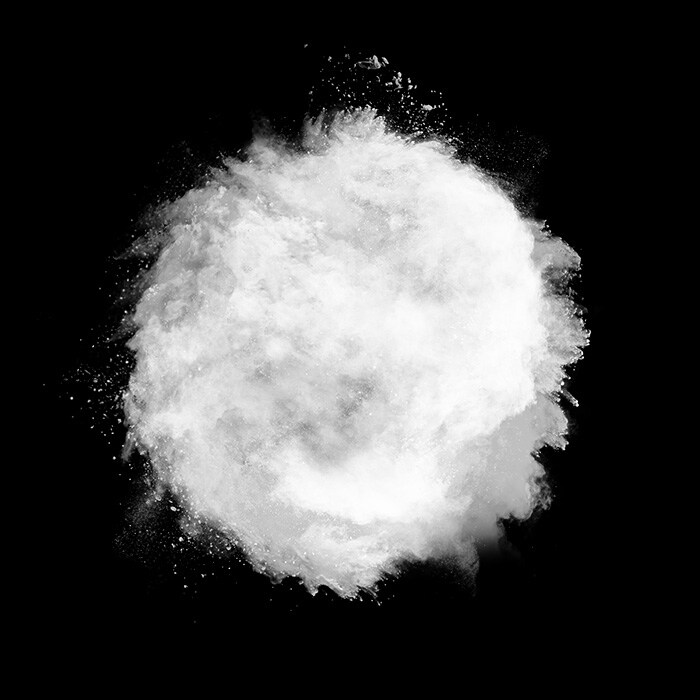white powder circle
