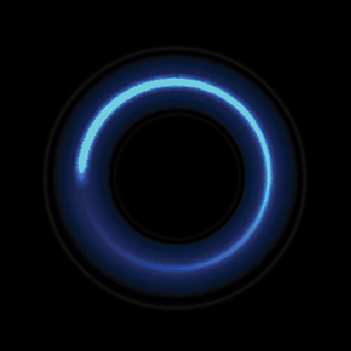 blue plastic circle
