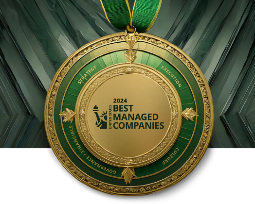 US Best Managed Companies Winners 2024 gold logo